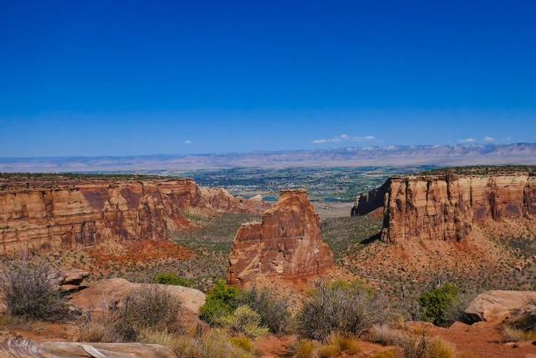 Colorado National Monument under Blue Sky
