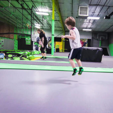 Kid Jumping at Get Air Trampoline Park